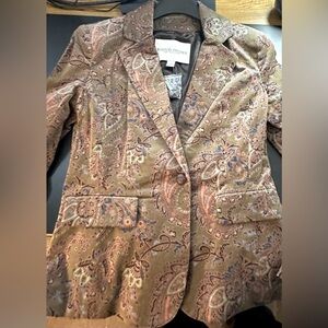 Boston Proper Paisley Cord Jacket